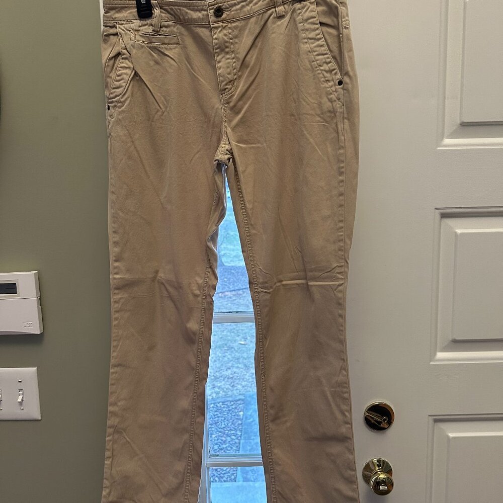Orvis women's cotton twill khaki tan pants, size 10
